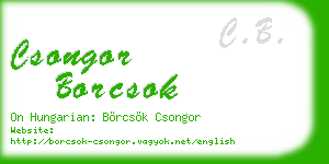 csongor borcsok business card