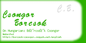 csongor borcsok business card